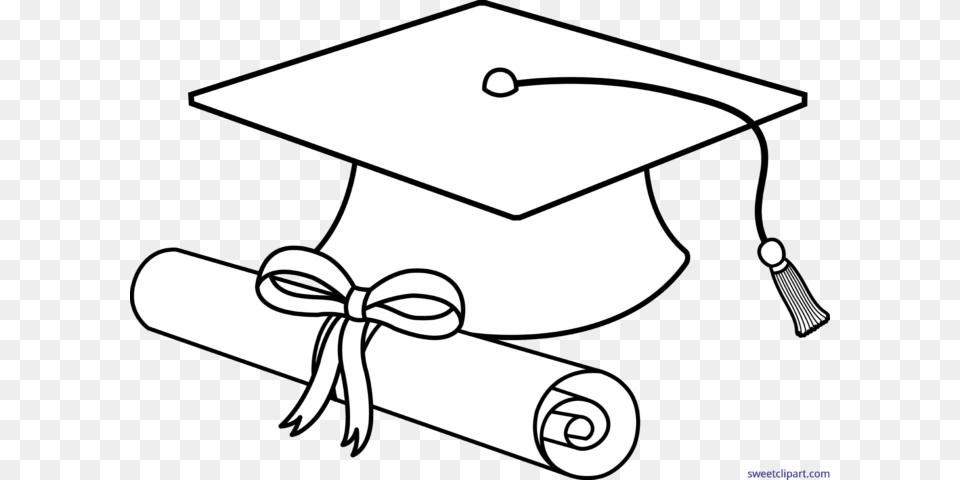 Graduation Lineart Clip Art, People, Person, Text, Document Free Png