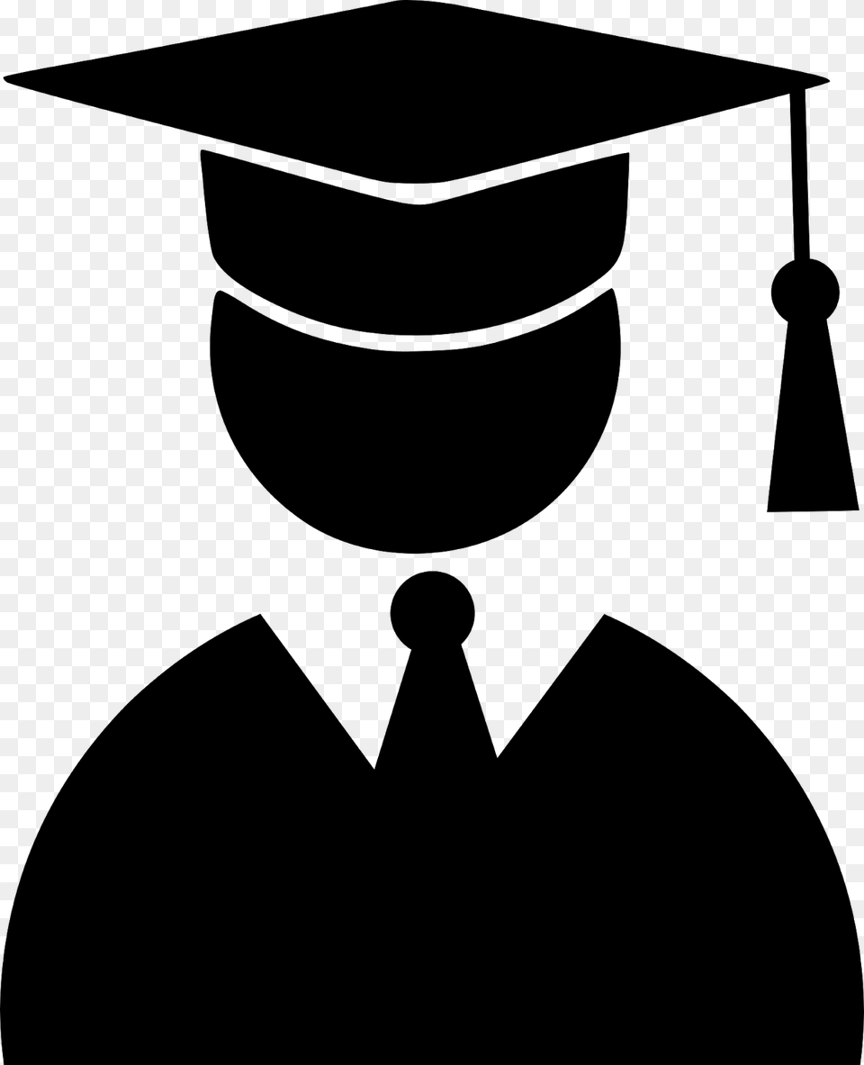 Graduation Man Silhouette Graduate Uniform Education, Gray Free Png