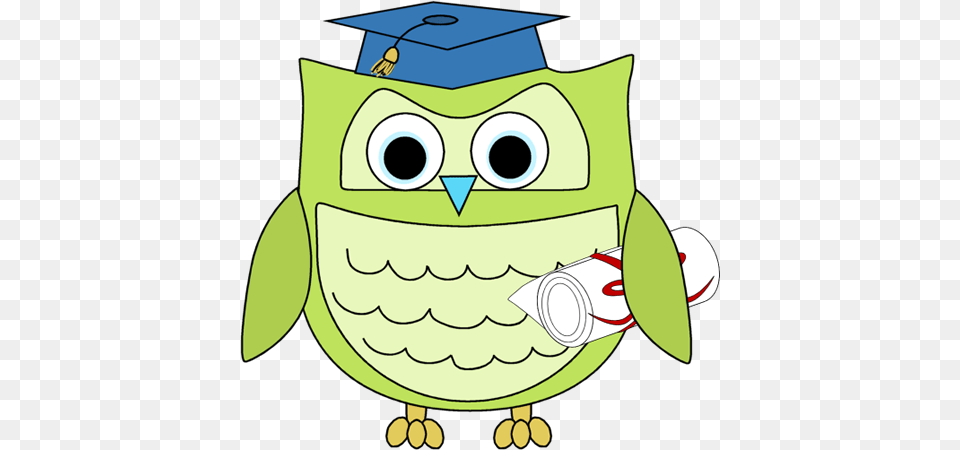 Graduation Owl With Diploma With Diploma Clip Art For Paint, People, Person, Animal, Fish Png Image