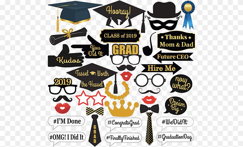 Graduation Party Ideas Graduation Photo Booth Props 2019, Person, People, Text, Baby Free Png Download