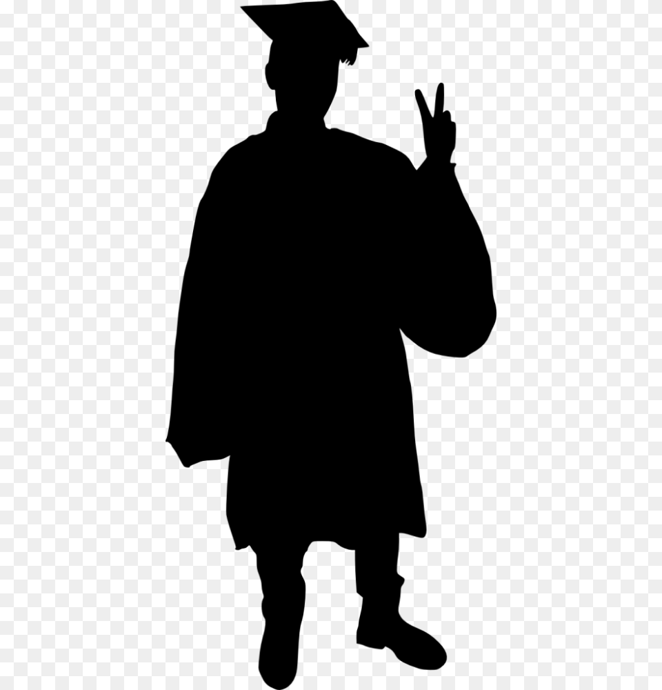 Graduation Silhouette, People, Person, Adult, Male Png