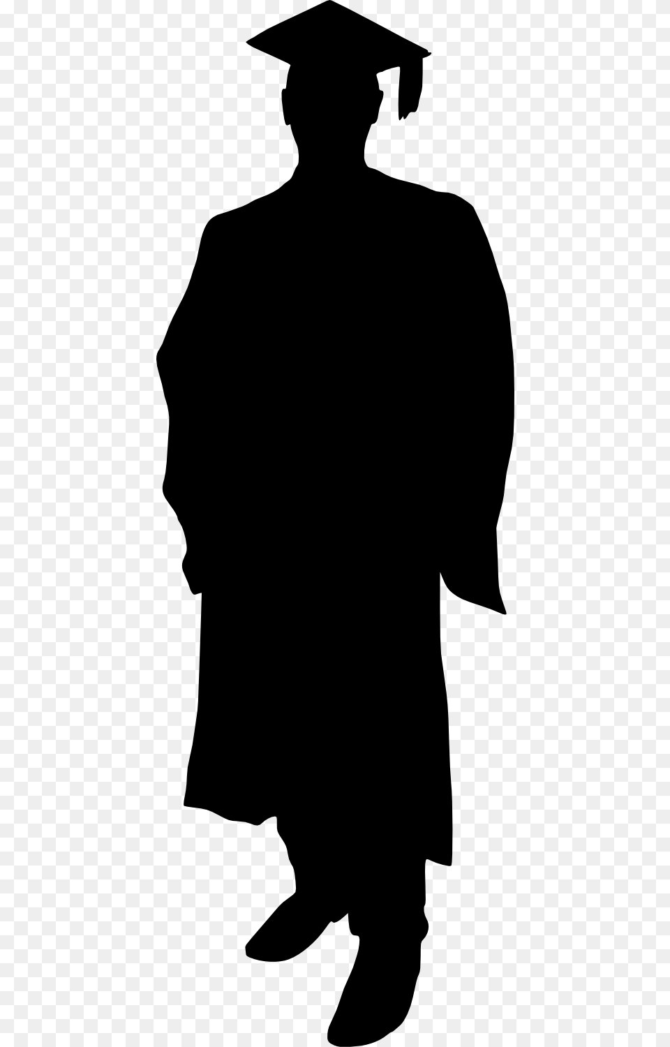 Graduation Student Silhouette, People, Person, Adult, Male Png Image