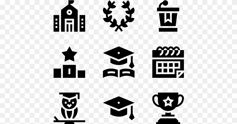 Graduation Video Camera Icon, Gray Png