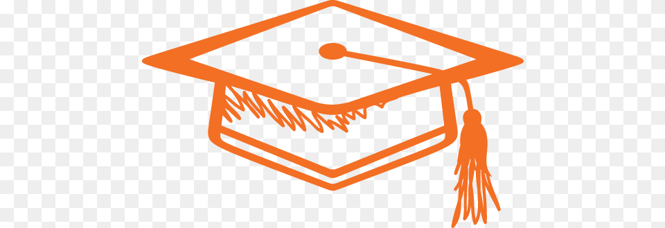 Graduationcap Orange Graduation Cap Clipart, People, Person, Bow, Weapon Png Image