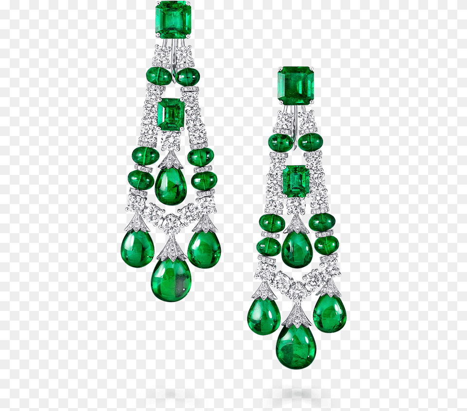 Graff Emerald And Diamond Earrings Earrings, Accessories, Earring, Gemstone, Jewelry Png