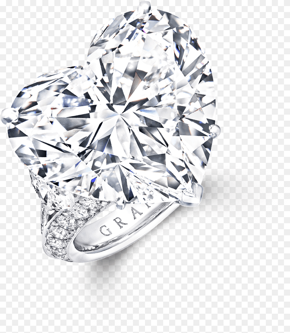 Graff Heart Diamond Ring, Accessories, Gemstone, Jewelry, Platinum Free Png Download