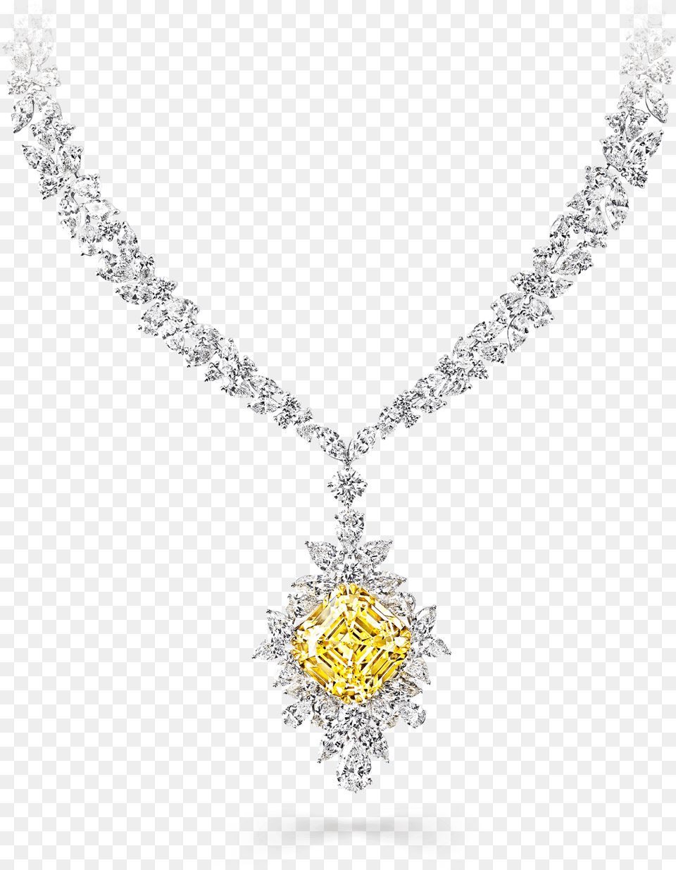 Graff High Jewellery Fancy Intense Emerald Cut Yellow Pirlanta Set, Accessories, Diamond, Gemstone, Jewelry Png Image