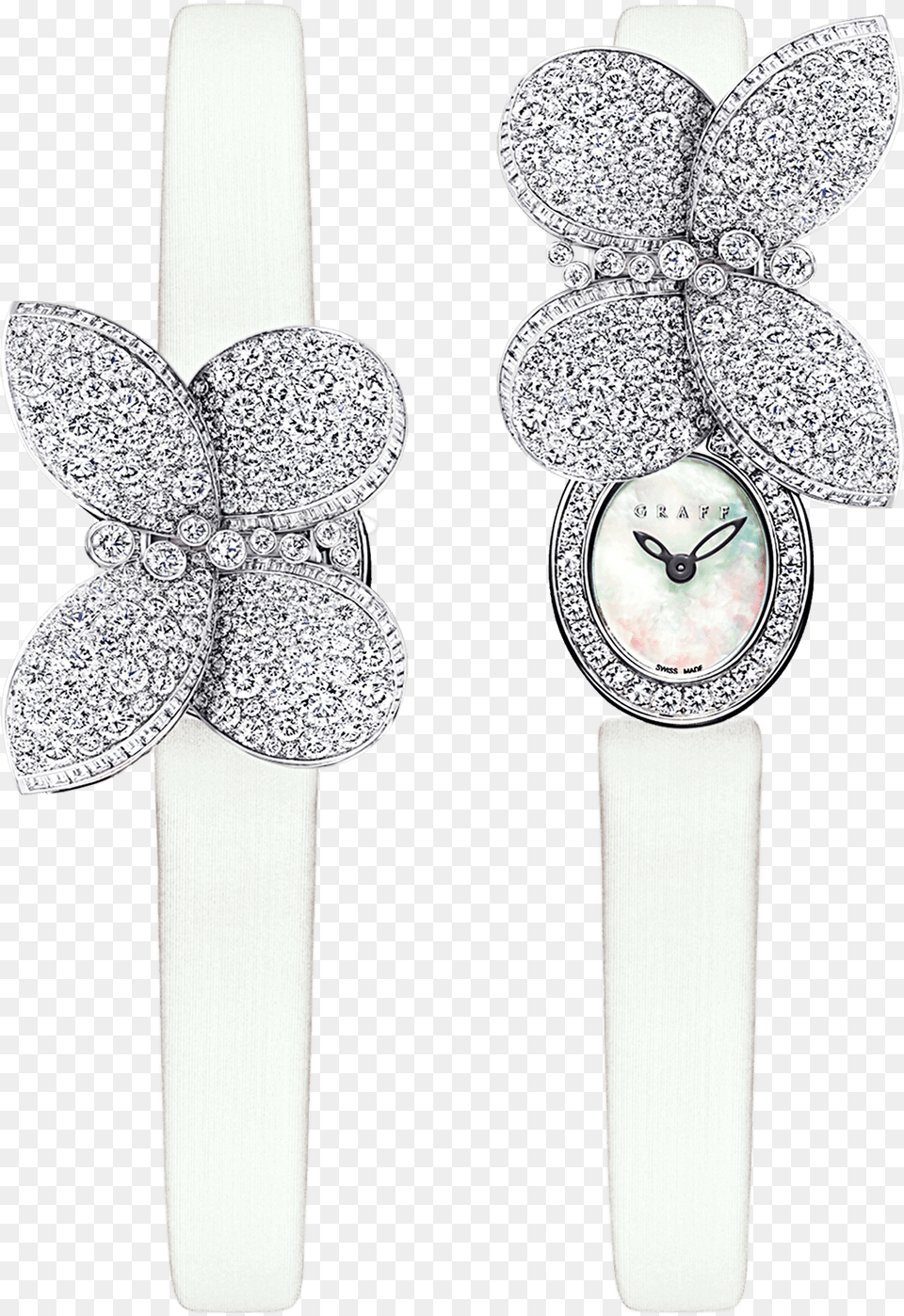 Graff Princess Butterfly Mini Hd Download Floral Design, Accessories, Wristwatch, Arm, Body Part Free Png