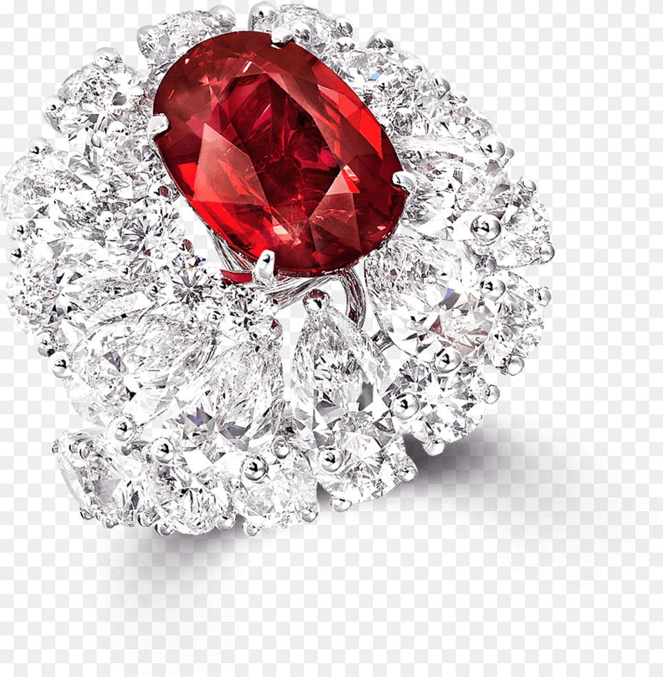 Graff Ruby Diamond Ring, Accessories, Gemstone, Jewelry Free Transparent Png