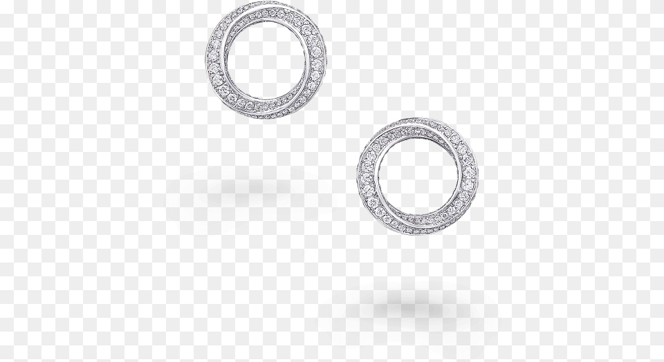 Graff Spiral Pave Diamond Earrings In White Gold Body Jewelry, Accessories, Earring, Gemstone, Silver Free Png Download