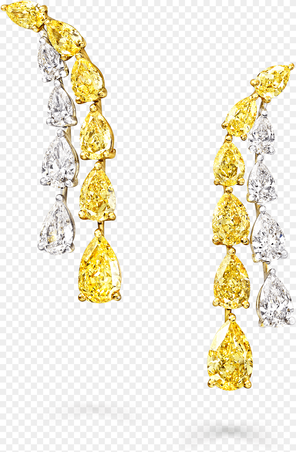 Graff Yellow Diamond Earrings, Accessories, Earring, Gemstone, Jewelry Free Png