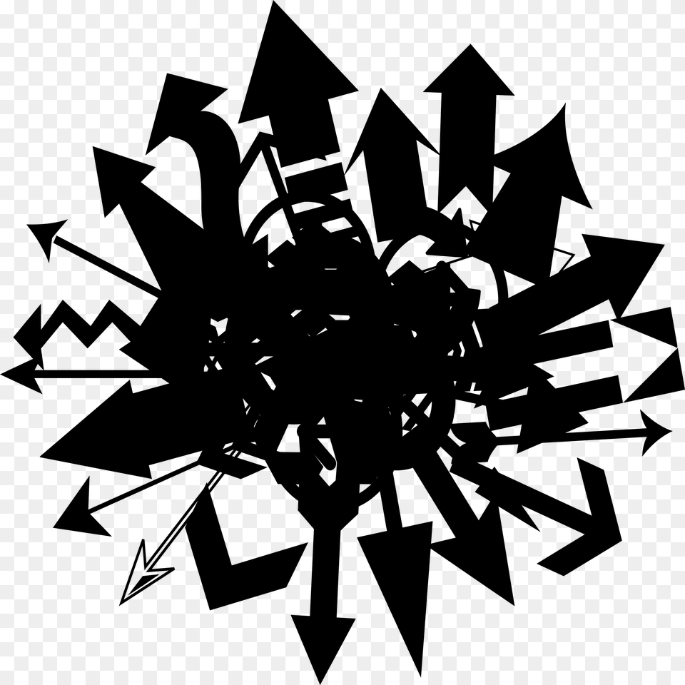 Graffiti Arrow Drawing, Gray Png