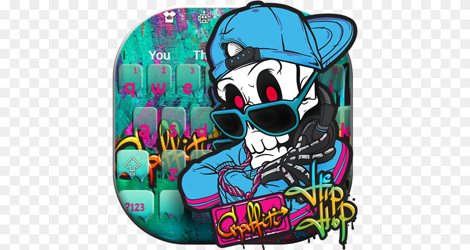 Graffiti Hip Hop Skull Keyboard U2013 Apper P Google Play Thug Life Characters Cartoon, Book, Comics, Publication, Baby Png Image