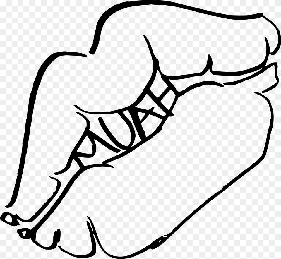 Graffiti Lips Black And White, Body Part, Hand, Person, Fist Free Transparent Png