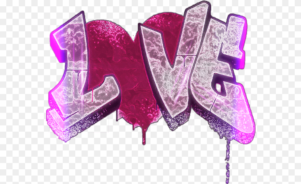 Graffiti Love Illustration, Purple, Art, Graphics Png