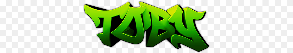Graffiti Name Toby, Green, Art, Dynamite, Weapon Png Image