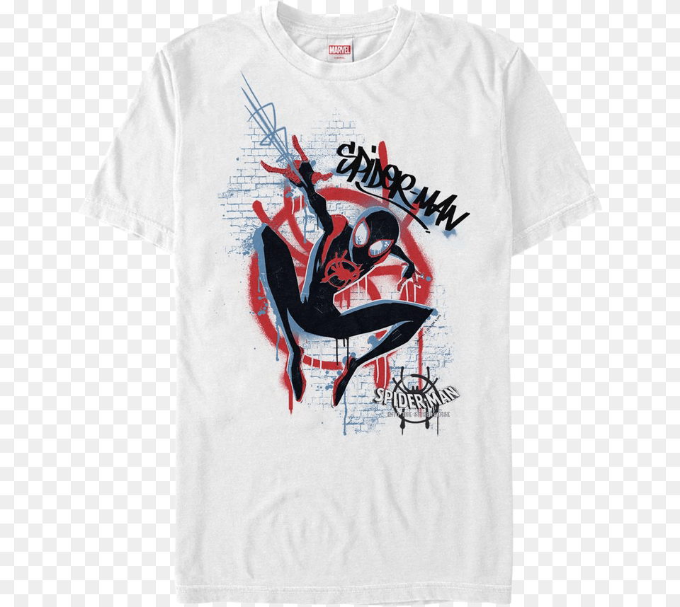 Graffiti Spider Man Into The Spider Verse T Shirt Spiderman New Universe T Shirt, Clothing, T-shirt, Person, Animal Free Transparent Png