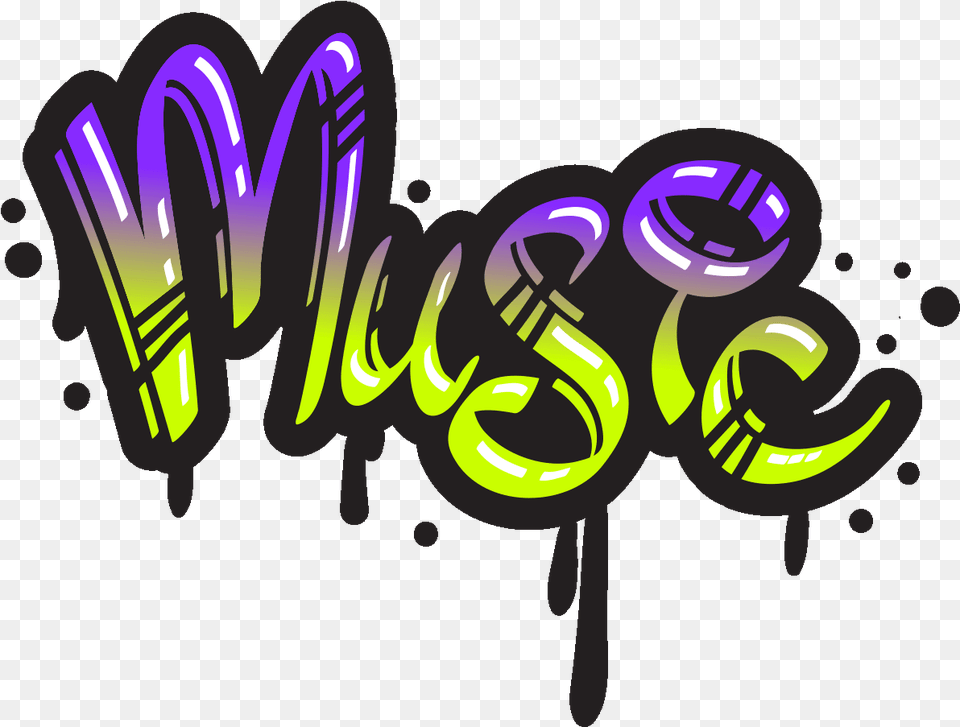 Graffiti Sticker Music Graffiti, Art, Graphics, Light, Purple Free Png Download