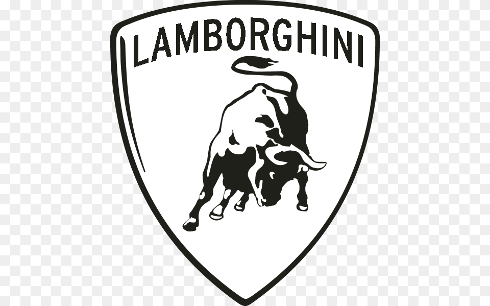 Grafisk Med Symbol Och Text Lamborghini Logo Black And White Free Transparent Png