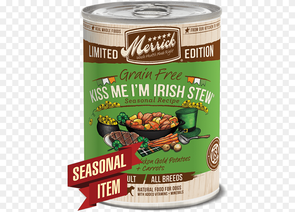 Grain Kiss Me I39m Irish Stew Seasonal Recipe Merrick Pugs N Kisses, Tin, Aluminium, Can, Canned Goods Free Transparent Png