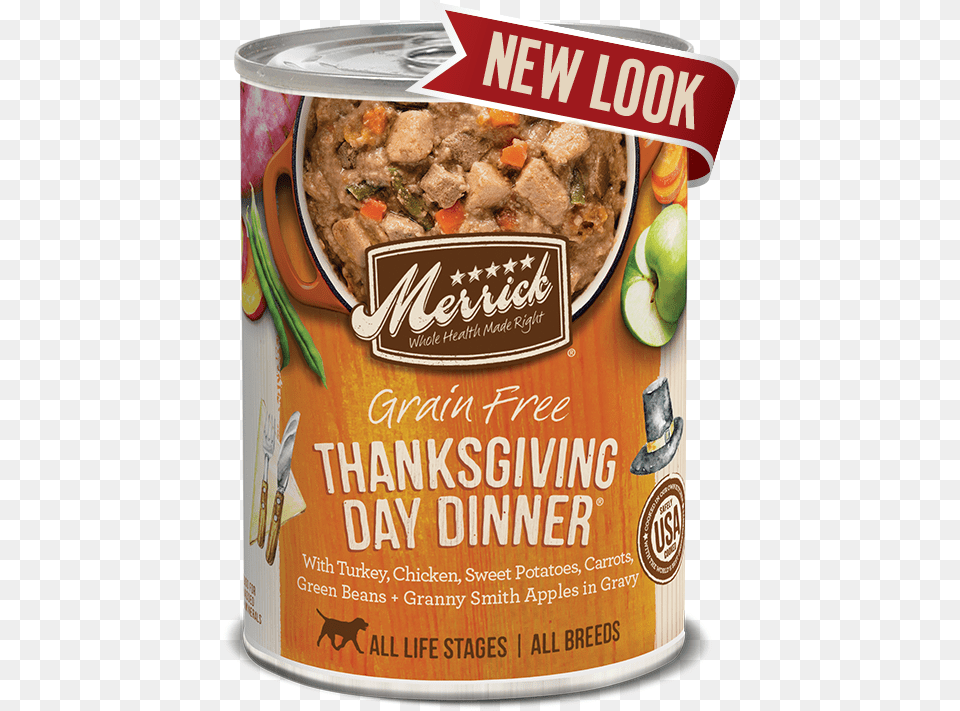 Grain Thanksgiving Day Dinner In Gravy Merrick Thanksgiving Day Dinner In Gravy Natural Food, Tin, Scissors, Aluminium, Dog Free Png Download