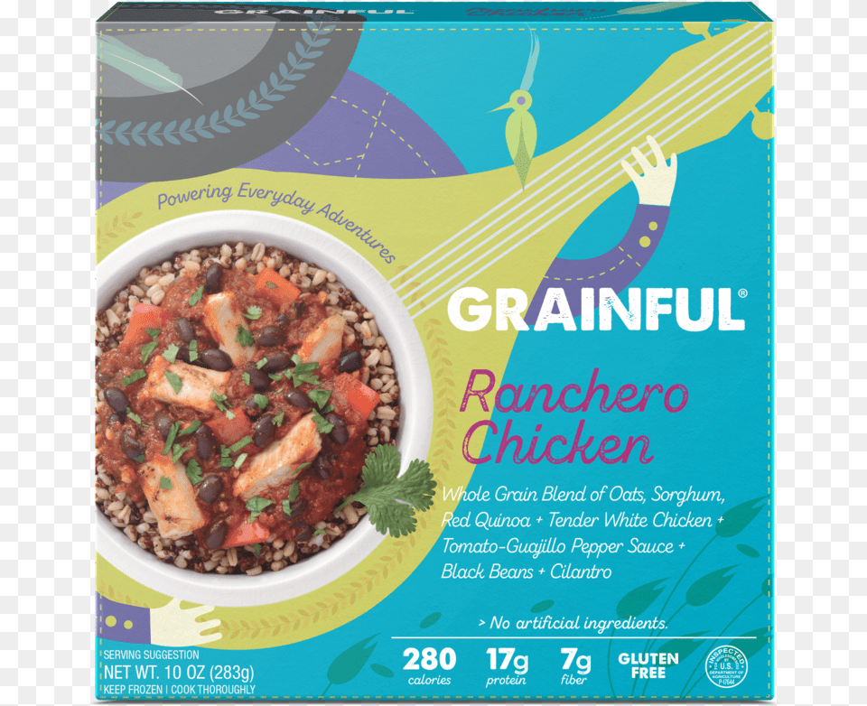 Grainful Amazon 3d Mockup Ranchero Chicken Vegetarian Chili, Advertisement, Poster, Bean, Food Free Png Download