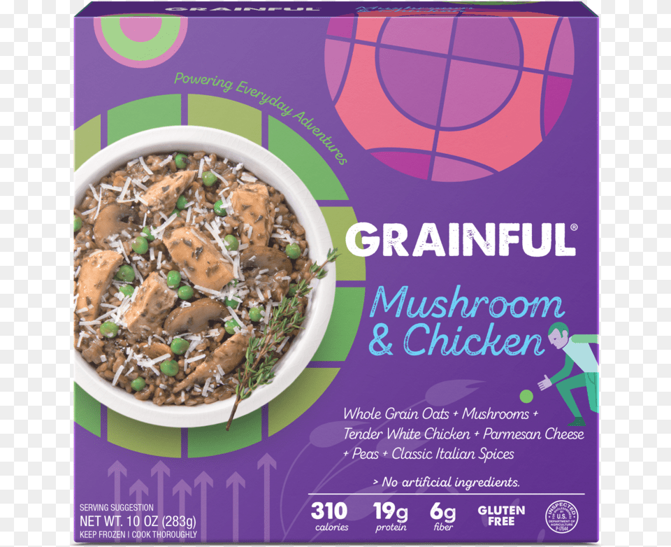 Grainful Amazon 3d Mockup V1 Mushroom Chicken Mince And Tatties, Advertisement, Poster, Food, Lunch Png