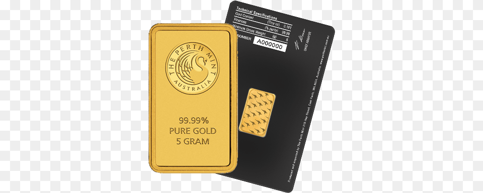Gram Gold Bar Perth Mint Black Certicard Buffelsfontein Beesboerdery, Text Free Transparent Png