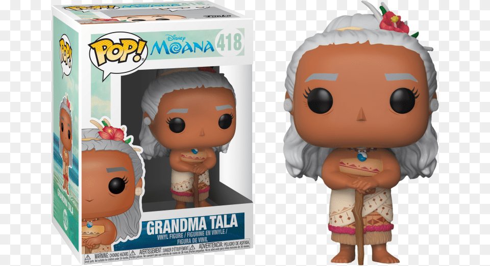 Gramma Tala Pop Vinyl Figure Funko Pop Moana, Doll, Toy, Baby, Person Free Transparent Png