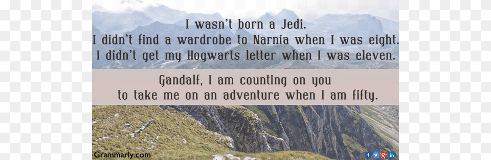 Grammarly On Twitter Wasn T Born A Jedi, Mountain, Mountain Range, Nature, Outdoors Free Png
