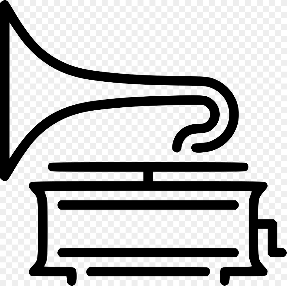 Gramophone, Stencil, Musical Instrument, Brass Section, Horn Free Png