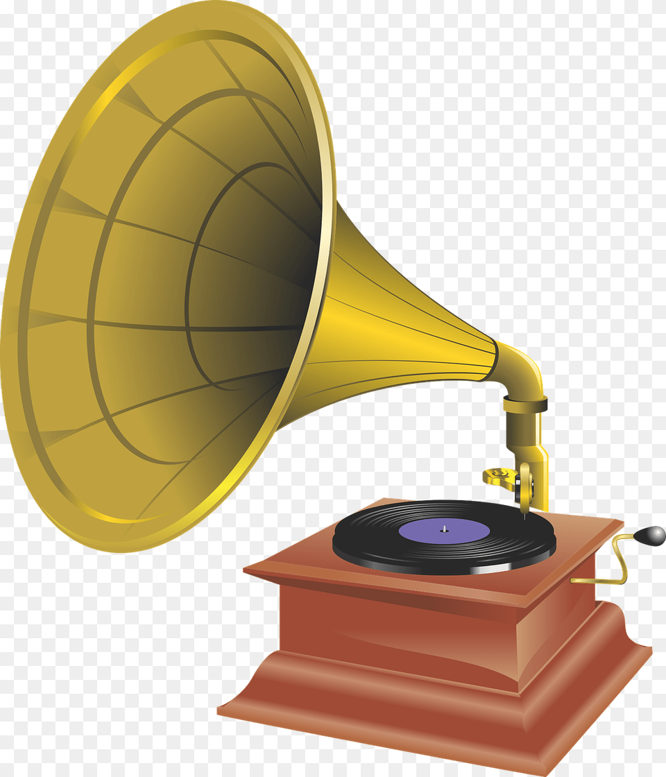 Gramophone, Brass Section, Horn, Musical Instrument, Electronics Png Image