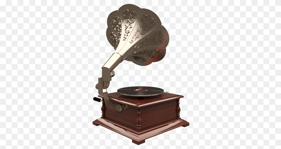 Gramophone, Bronze Png Image