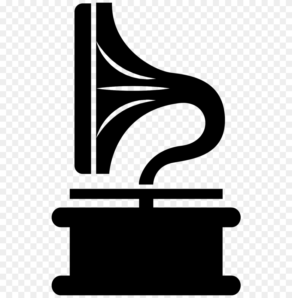 Gramophone, Gray Free Transparent Png