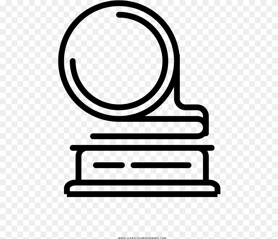 Gramophone Coloring, Gray Png