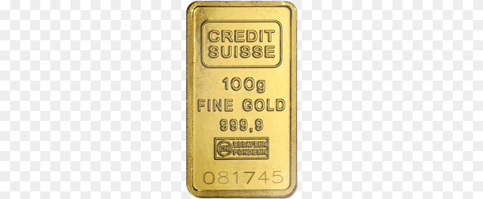 Grams Gold Bar Credit Suisse 100g Gold Bar, Mailbox Free Transparent Png