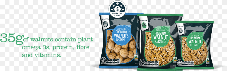 Grams Of Walnuts Contain Plant Omega 3s Protein Walnut, Food, Snack, Produce, Nut Png Image