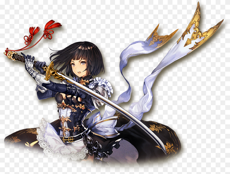 Granblue Fantasy Female Characters, Sword, Weapon, Book, Comics Free Png Download