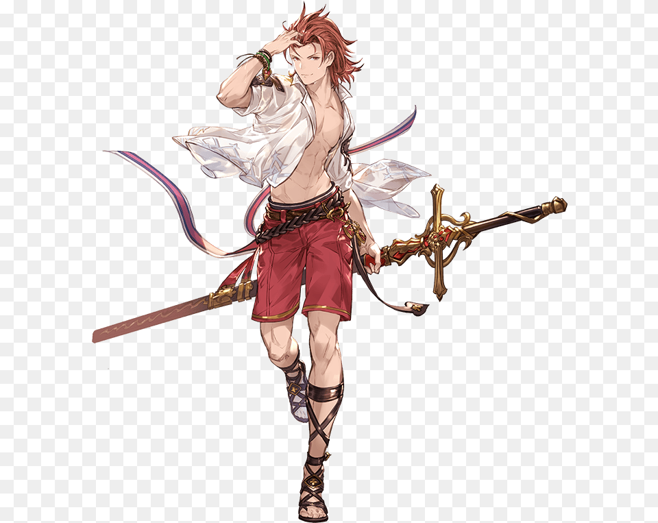 Granblue Fantasy Summer Percival, Weapon, Sword, Book, Comics Png