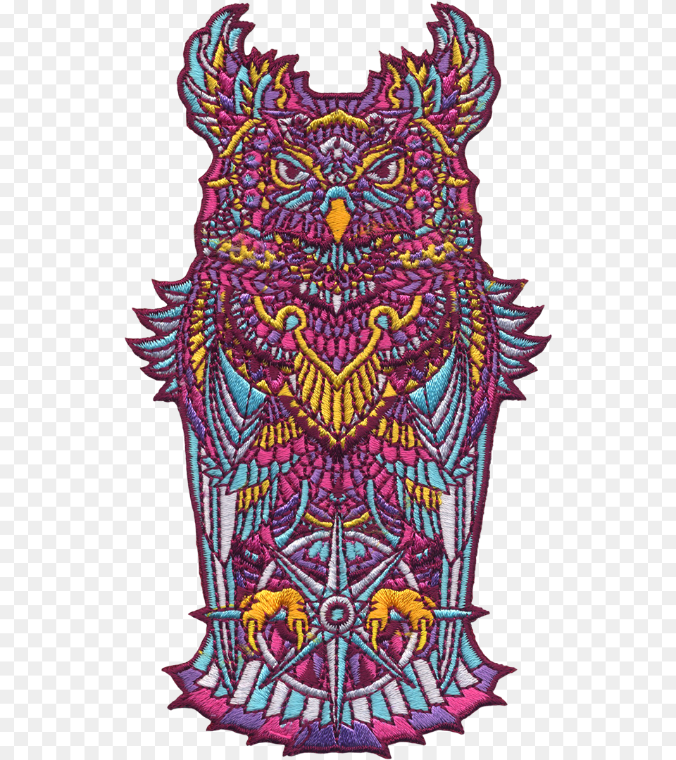 Grand Amethyst Owl, Embroidery, Pattern, Art, Stitch Png Image