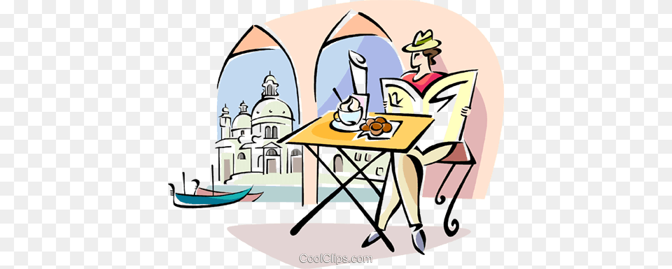 Grand Canal In Venice Royalty Vector Clip Art Illustration, Furniture, Table, Baby, Person Free Png