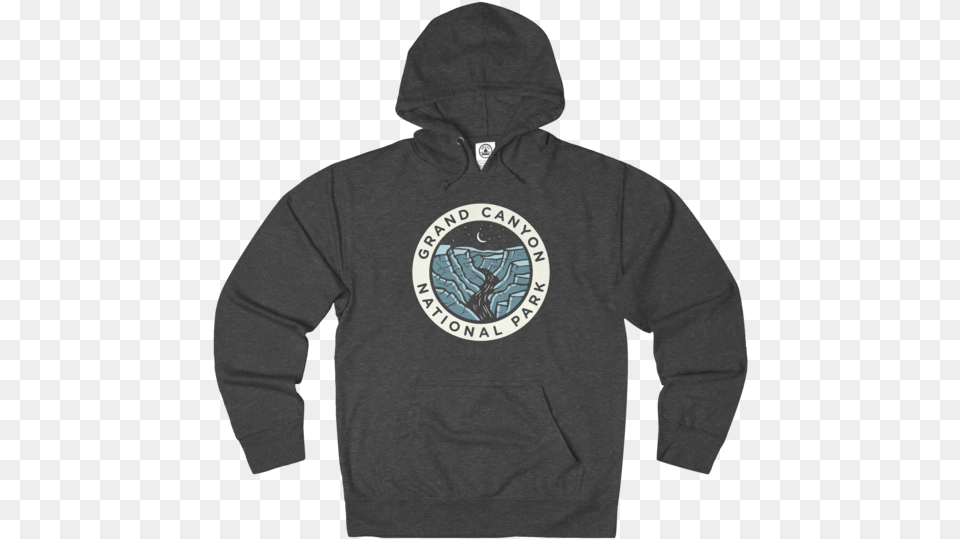 Grand Canyon Dark Sky Badge Hoodie, Clothing, Hood, Knitwear, Sweater Free Png Download