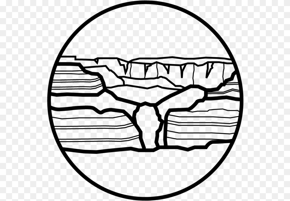 Grand Canyon Icon, Gray Png Image