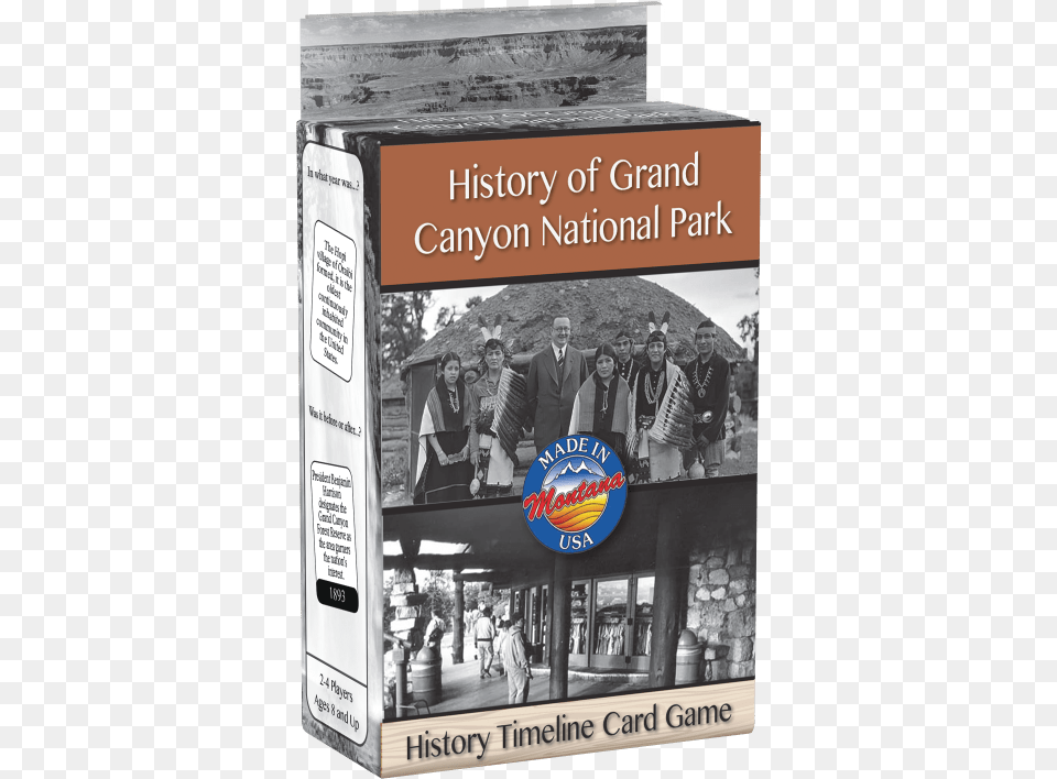 Grand Canyon National Park History Timeline Card Game Made In Montana, Adult, Person, Man, Male Free Png