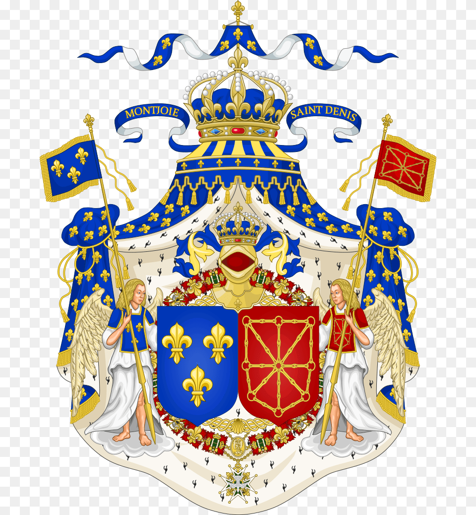 Grand Coat Of Arms Of France And Navarre Ancien, Adult, Female, Person, Woman Png