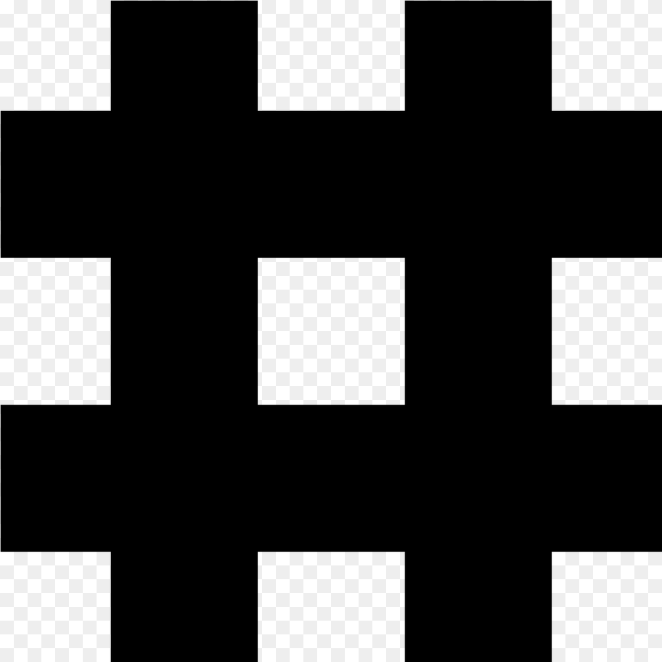 Grand Hashtag Icon Cross, Gray Free Transparent Png