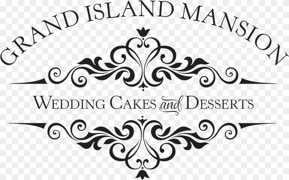 Grand Island Mansion Wedding Cakes And Desserts Wedding Logo Design Black And White, Art, Floral Design, Graphics, Pattern Free Png
