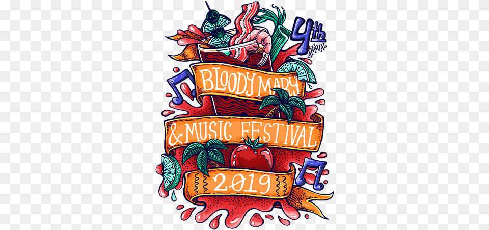 Grand Lagoonu0027s Annual Bloody Mary And Music Festival Clip Art, Advertisement, Poster, Dynamite, Weapon Free Png