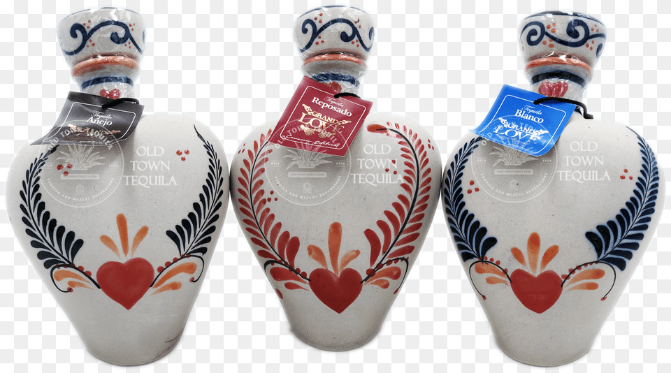 Grand Love Ceramic Trio Of Tequila Ceramic, Art, Porcelain, Pottery, Bowling Png Image