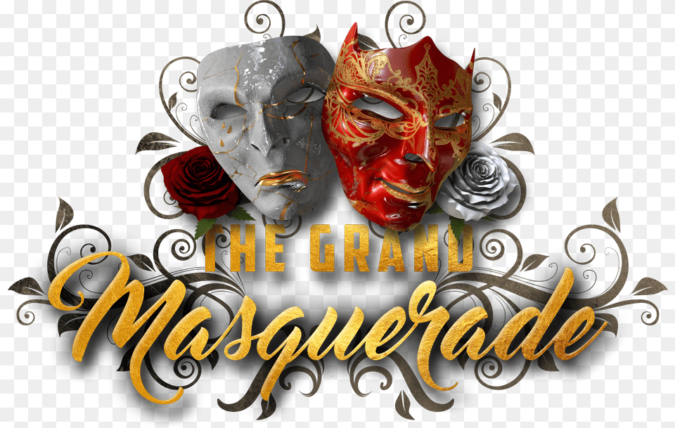 Grand Masquerade Logo Masquerade Logo, Carnival, Face, Flower, Head Free Transparent Png